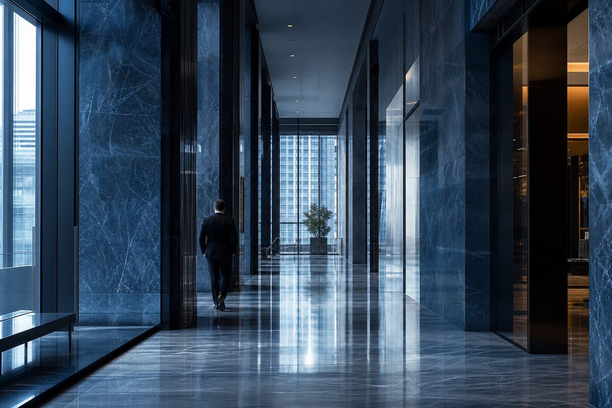 A quiet boardroom with a single document